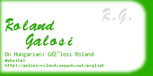 roland galosi business card